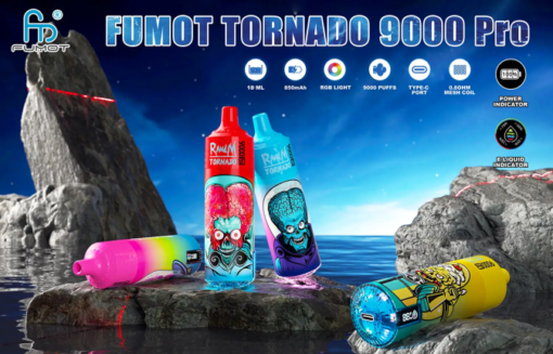 exclusief Fumot Tornado 1 stuk 9000 pro 18 ml wegwerpvape D42L13 | Fumot Vape Amsterdam