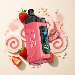 Aardbei Kers IJs Razz Bar 45000 Puffs Wegwerp Vape Met 650 Mah Batterij, Type-C Oplaadbaar, 20 mg/ml Nicotine Sterkte