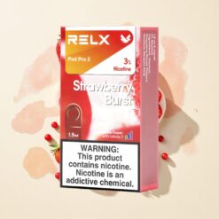 Aardbei Uitbarsting RELX Pod Pro 2 600 Puffs Nicotinegehalte 3%