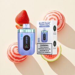 Aardbei Watermelon Bubble Gum Razz Bar 50K Puffs Wegwerp Vape 650 Mah Batterij Type-C Oplaadbaar 2% Nicotinegehalte