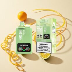 Citroen Limoen_Luxe IJs Razz Bar 40000 Puffs Met Energie Scherm Weergave 650 Mah Batterij Type-C Poort 2% 5% Nicotinegehalte