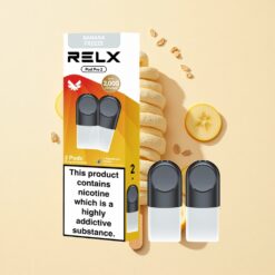 Dessert-Banaan Bevriezing RELX Pod Pro 2 600 Puffs Nicotinegehalte:1.8% Vape Capaciteit:1.9ml