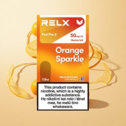 Oranje Vonk RELX Pod Pro 2 600 Puffs Nicotinegehalte 5% Vape Capaciteit 1.9ml