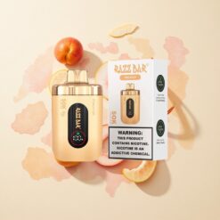 Perzik IJs Razz Bar 50K Puffs Wegwerp Vape 50000 Puffs Mesh Coil 1.0 Ohm Type-C Oplaadbaar