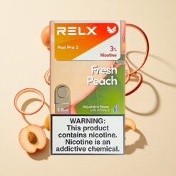 Verse Perzik Combi RELX Pod Pro 2 600 Puffs 3% Nicotine, 1.9ml Vloeistofcapaciteit